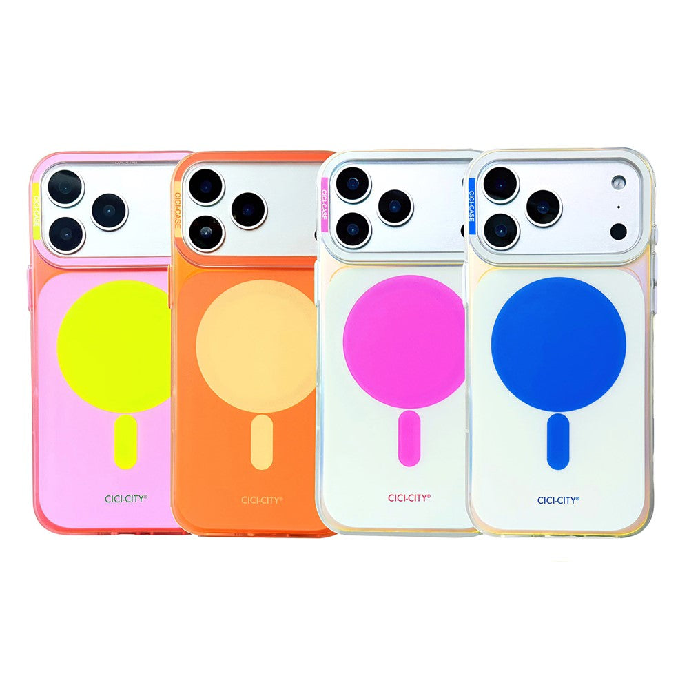 CICI-CITY For iPhone 17 Pro Case Compatible with MagSafe PC + TPU IMD Dual Color Phone Cover