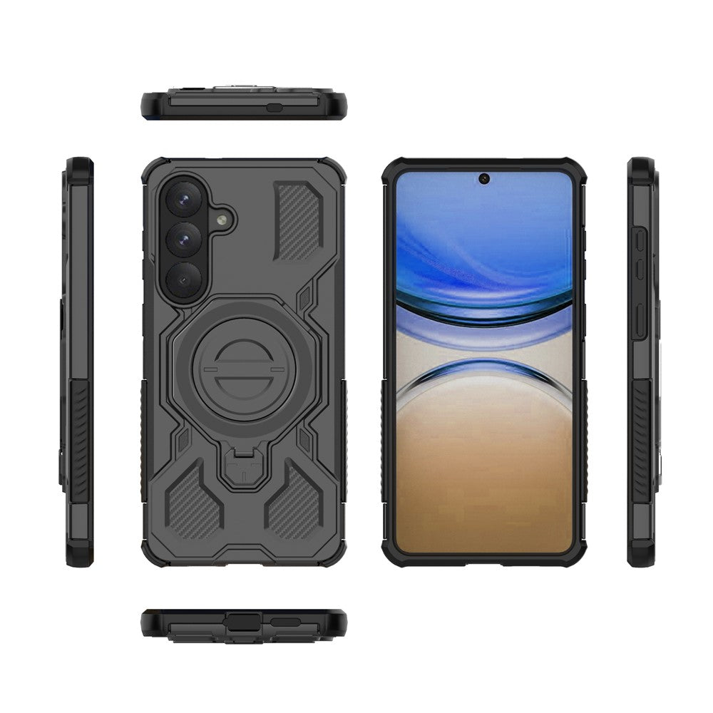 Samsung Galaxy S26+ Magnetiskt Skal Roterande Metallstativ Stötsäkert PC + TPU mobil Baksida