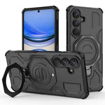 Samsung Galaxy S26+ Magnetiskt Skal Roterande Metallstativ Stötsäkert PC + TPU mobil Baksida