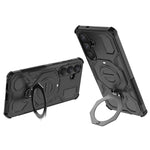 Samsung Galaxy S26+ Magnetiskt Skal Roterande Metallstativ Stötsäkert PC + TPU mobil Baksida