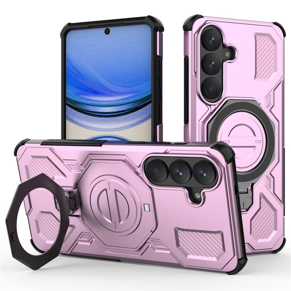 Samsung Galaxy S26+ Magnetiskt Skal Roterande Metallstativ Stötsäkert PC + TPU mobil Baksida