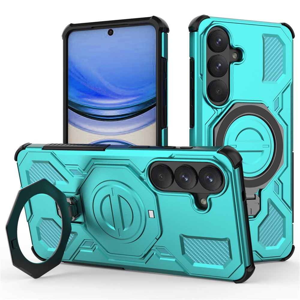 Samsung Galaxy S26+ Magnetiskt Skal Roterande Metallstativ Stötsäkert PC + TPU mobil Baksida
