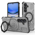 Samsung Galaxy S26+ Magnetiskt Skal Roterande Metallstativ Stötsäkert PC + TPU mobil Baksida
