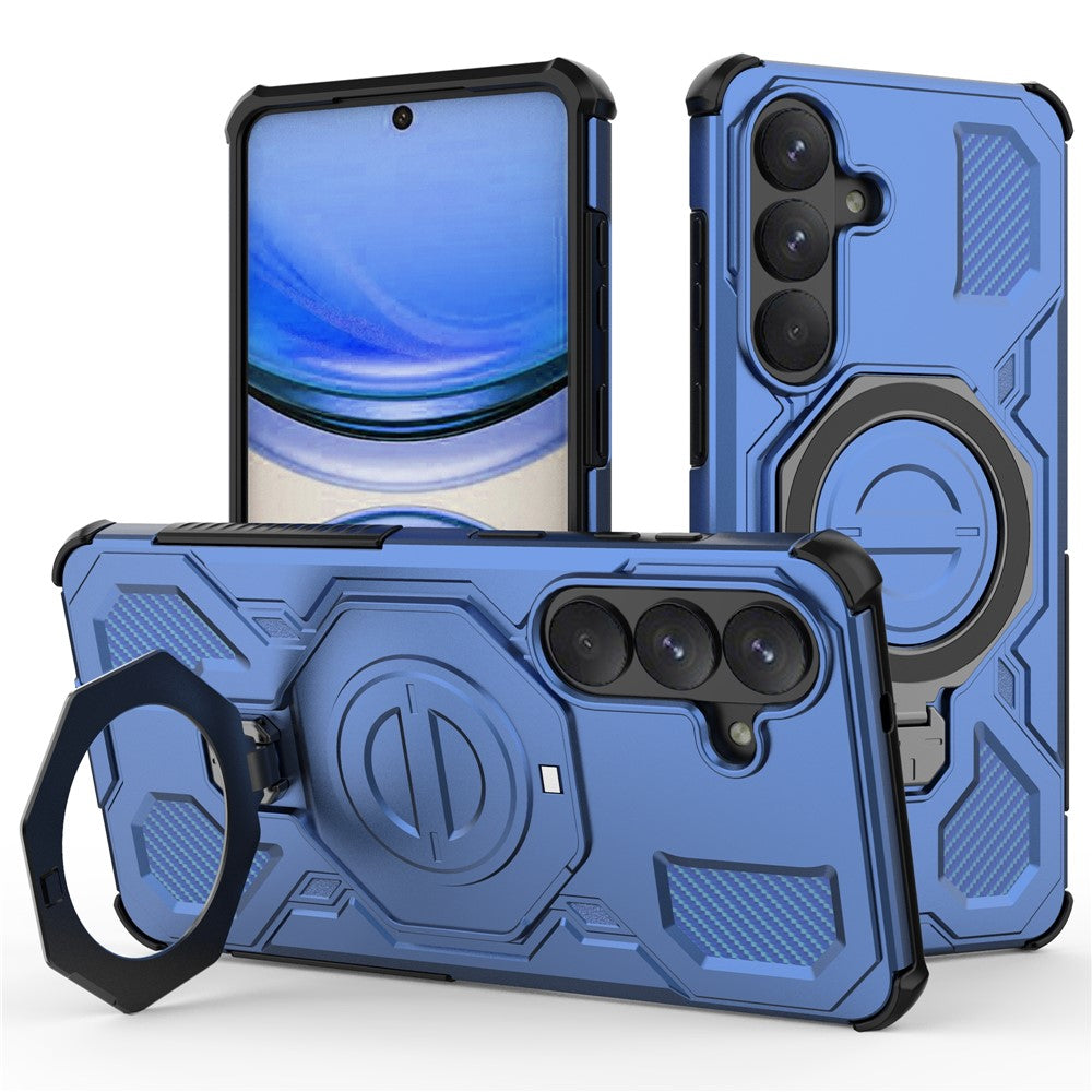 Samsung Galaxy S26+ Magnetiskt Skal Roterande Metallstativ Stötsäkert PC + TPU mobil Baksida