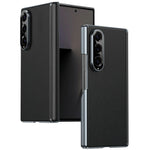 For Samsung Galaxy Z Fold4 5G Case Dual-Axis Hinge PU Leather Hard PC Folding Phone Cover