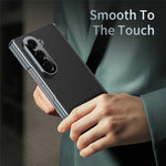 For Samsung Galaxy Z Fold6 5G Case Dual-Axis Hinge PU Leather Hard PC Folding Phone Cover