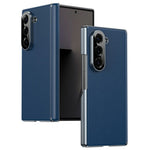 For Samsung Galaxy Z Fold6 5G Case Dual-Axis Hinge PU Leather Hard PC Folding Phone Cover