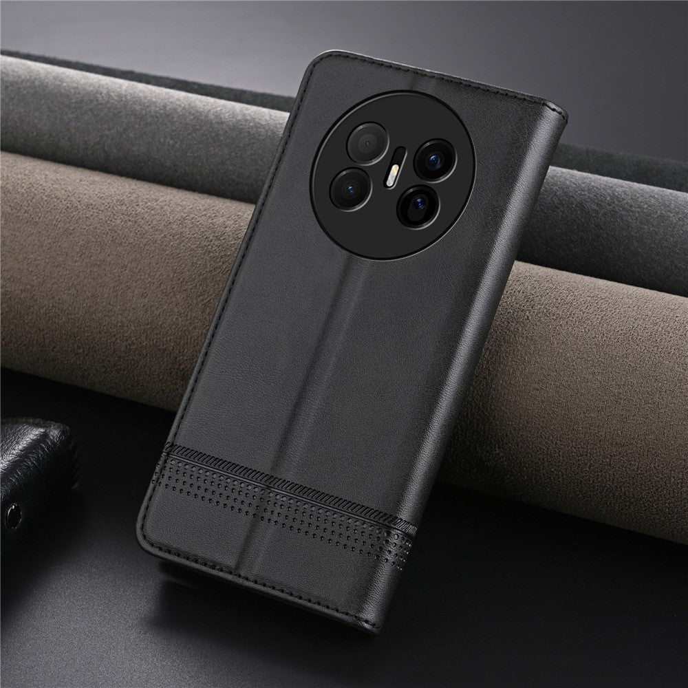 AZNS For Huawei Mate 70 Air Case Cowhide Texture PU Leather Wallet Phone Cover