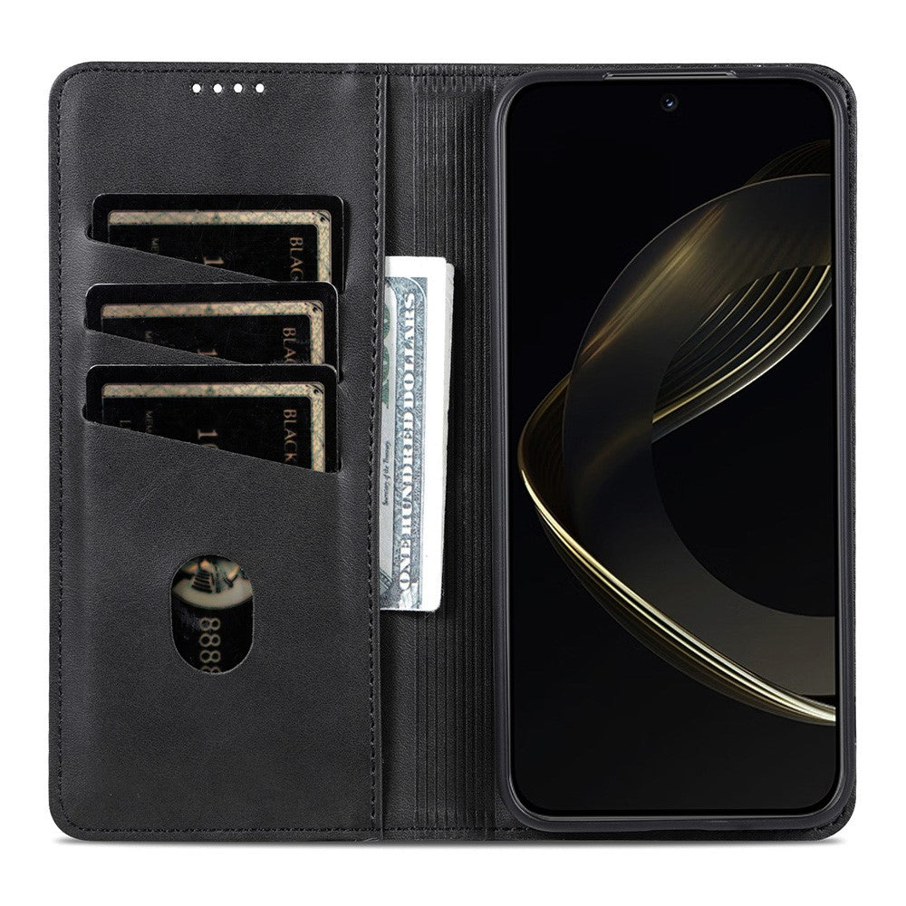 AZNS For Huawei Mate 70 Air Case Cowhide Texture PU Leather Wallet Phone Cover