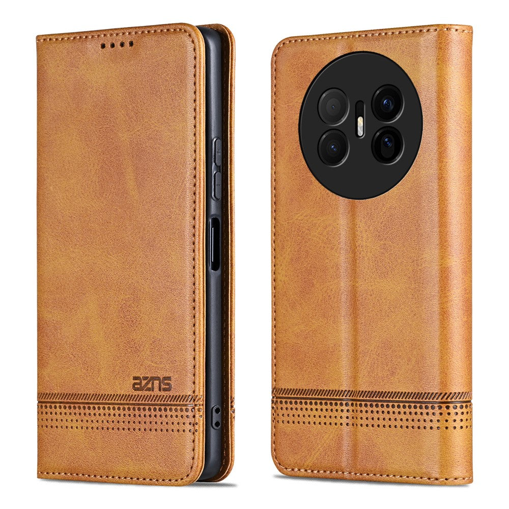 AZNS For Huawei Mate 70 Air Case Cowhide Texture PU Leather Wallet Phone Cover
