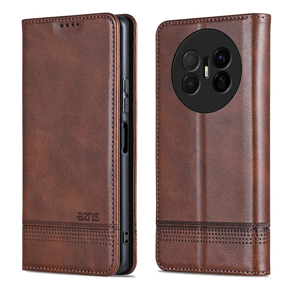 AZNS For Huawei Mate 70 Air Case Cowhide Texture PU Leather Wallet Phone Cover