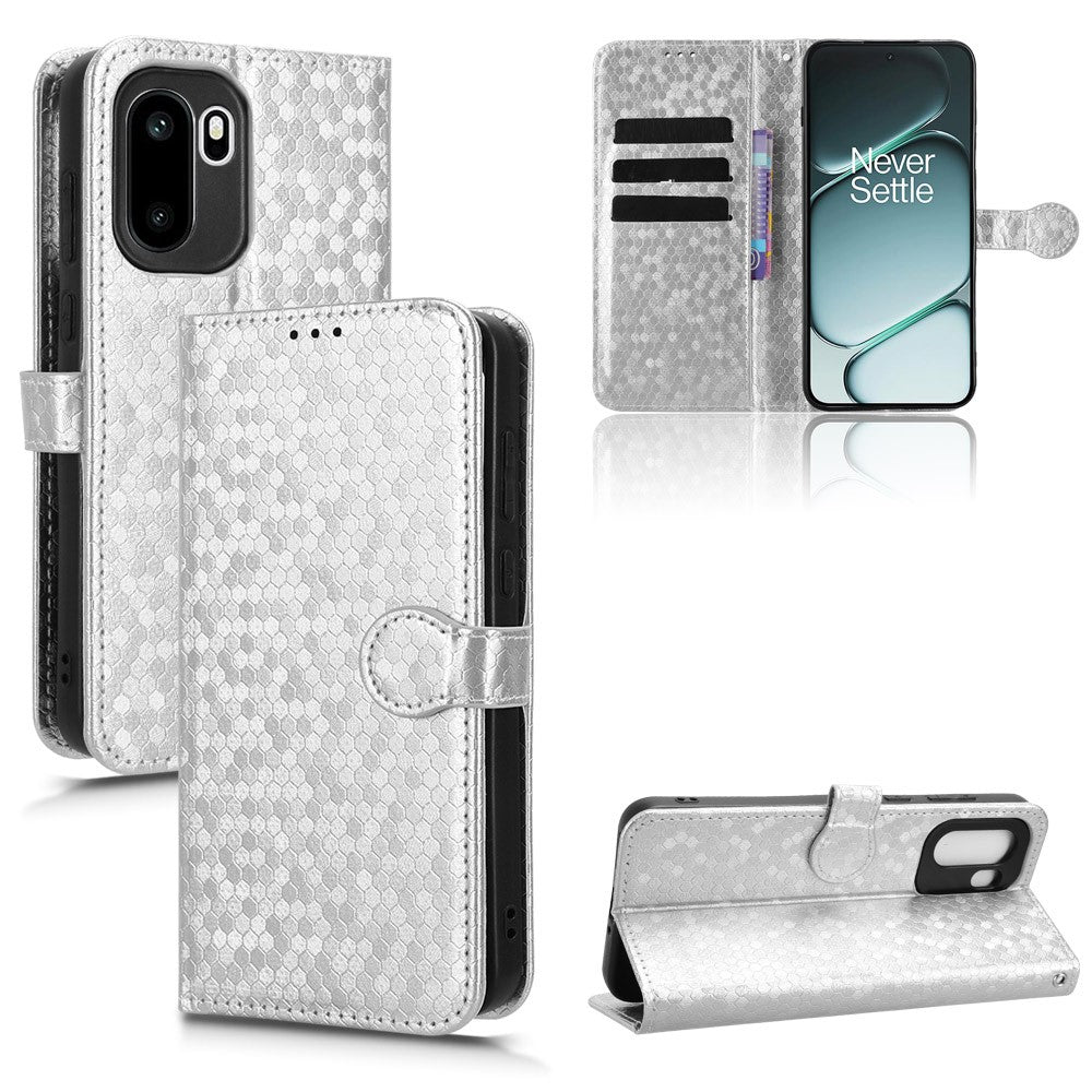 Plånboksfodral för OnePlus 15R 5G / Ace 6T 5G / Ace 6 5G prickmönster avtryck PU-lädermobilskal med handledsrem