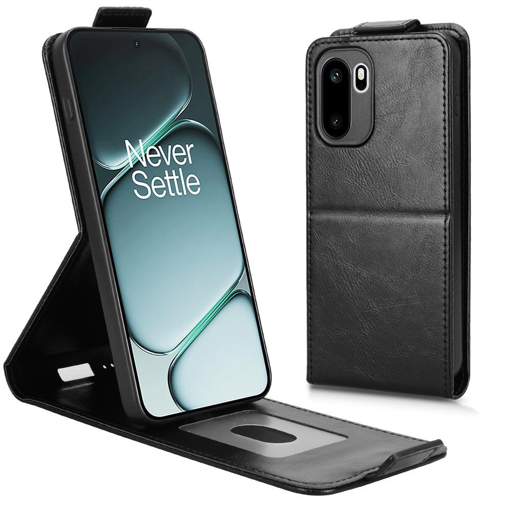 Stativfodral för OnePlus 15R 5G / Ace 6T 5G / Ace 6 5G Magnetiskt spänne Vertikalt fällbart läderfodral med korthållare