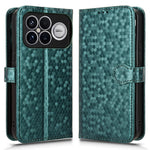 For Xiaomi Redmi K90 Pro Max 5G Wallet Case Dot Pattern Imprint PU Leather Phone Cover with Wrist Strap