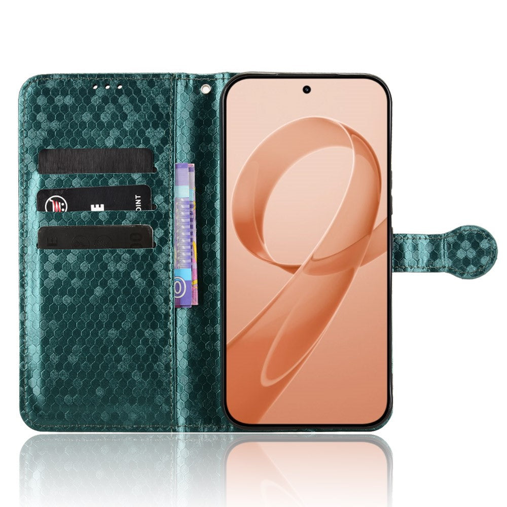 For Xiaomi Redmi K90 Pro Max 5G Wallet Case Dot Pattern Imprint PU Leather Phone Cover with Wrist Strap