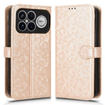 For Xiaomi Redmi K90 Pro Max 5G Wallet Case Dot Pattern Imprint PU Leather Phone Cover with Wrist Strap