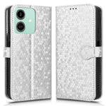 For Honor Play10 4G Wallet Case Dot Pattern Imprint PU Leather Phone Cover with Wrist Strap