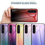 Samsung Galaxy S23+ Gradient Color Stötsäkert mobilskal Härdat Glas Hårt PC Mjukt TPU Fallskyddande Hybridskal