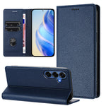 Plånboksfodral för Samsung Galaxy S26+ med RFID-blockerande läder i litchi-textur