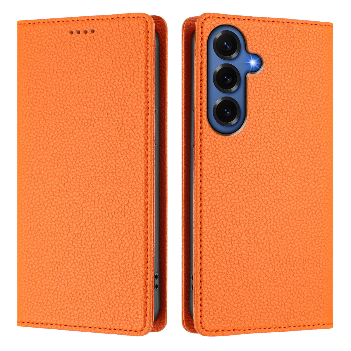 Plånboksfodral för Samsung Galaxy S26+ med RFID-blockerande läder i litchi-textur