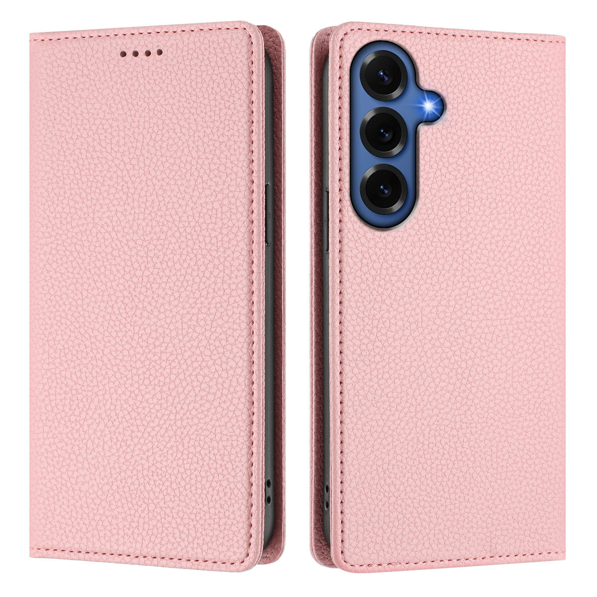 Plånboksfodral för Samsung Galaxy S26+ med RFID-blockerande läder i litchi-textur