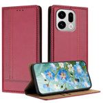 For Oppo Find X9 5G Case L-Shaped Grid Pattern Leather Stand Phone Cover with Card Slots