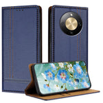 For Honor X70 5G / Honor Magic8 Lite 5G / Honor X9d 5G Case L-Shaped Grid Pattern Leather Stand Phone Cover with Card Slots