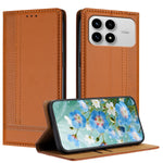 For Xiaomi Poco F8 Pro 5G / Redmi K90 5G / Redmi K100 Pro 5G (China) Case L-Shaped Grid Pattern Leather Stand Phone Cover with Card Slots