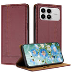For Xiaomi Poco F8 Pro 5G / Redmi K90 5G / Redmi K100 Pro 5G (China) Case L-Shaped Grid Pattern Leather Stand Phone Cover with Card Slots