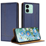 For Honor Play10 4G Case L-Shaped Grid Pattern Leather Stand Phone Cover with Card Slots