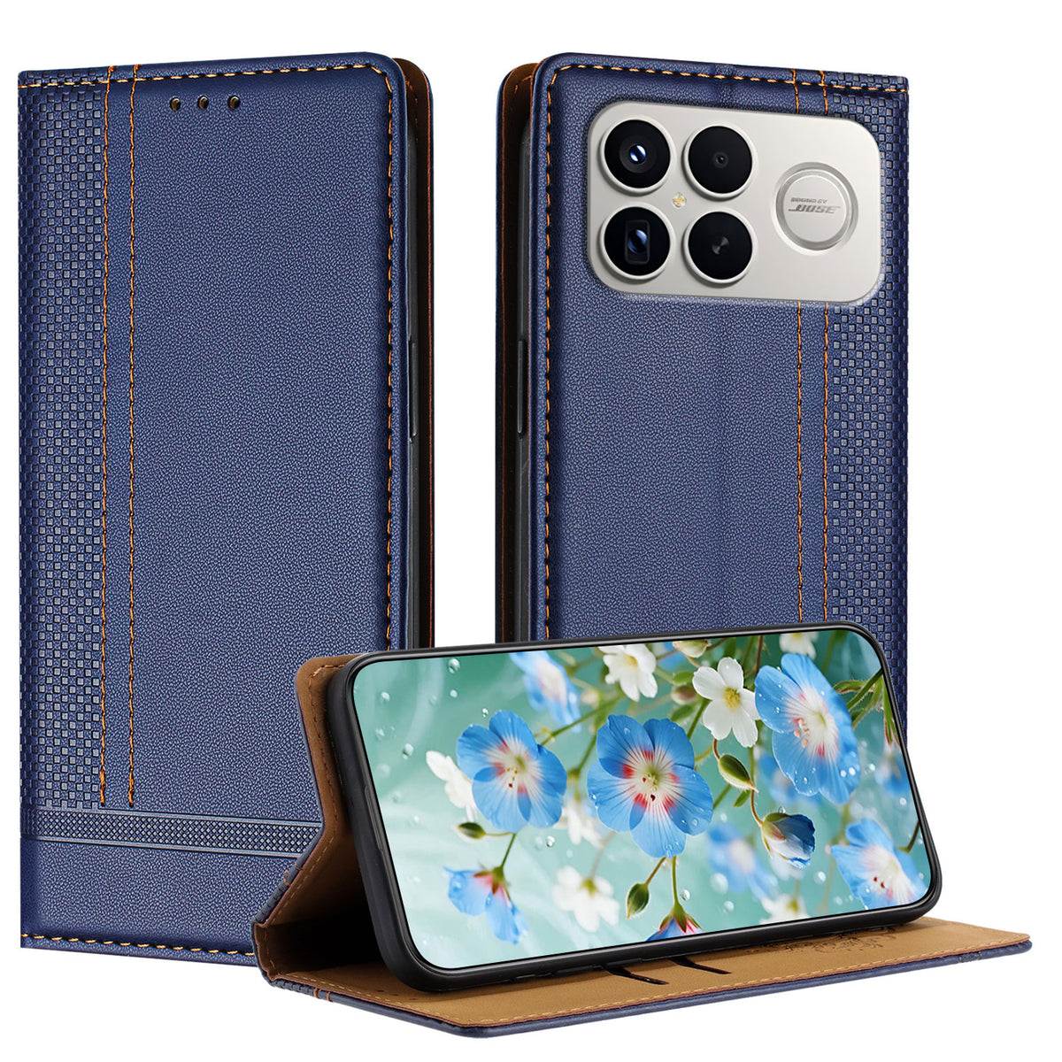 For Xiaomi Poco F8 Ultra / Redmi K90 Pro Max 5G / K100 Pro Max 5G (China) Case L-Shaped Grid Pattern Leather Stand Phone Cover with Card Slots