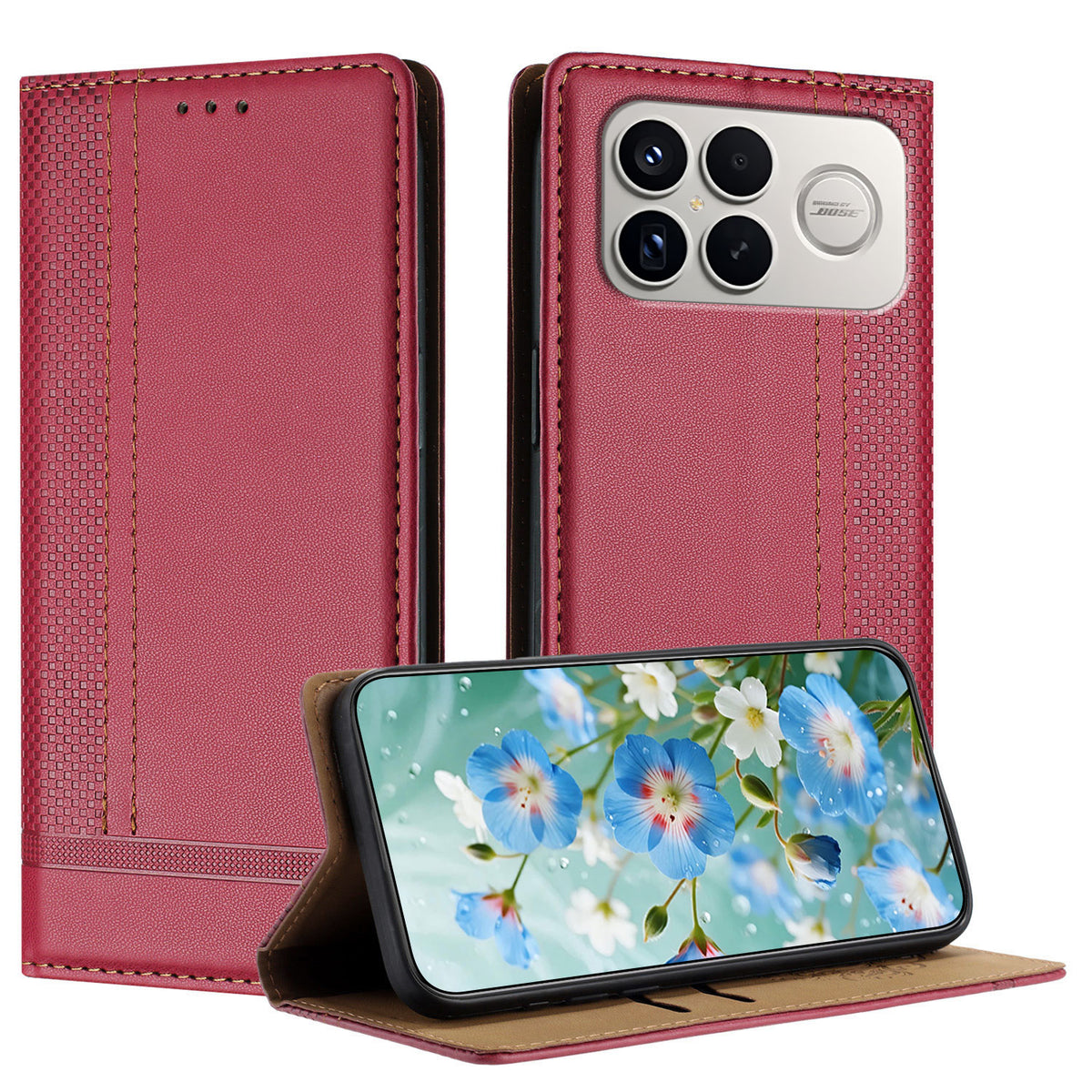 For Xiaomi Poco F8 Ultra / Redmi K90 Pro Max 5G / K100 Pro Max 5G (China) Case L-Shaped Grid Pattern Leather Stand Phone Cover with Card Slots