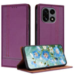 For OnePlus 15 5G Case L-Shaped Grid Pattern Leather Stand Phone Cover with Card Slots
