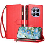 For Xiaomi Redmi Note 15 Pro 4G (Global) Leather Case Zipper Wallet Stand Shockproof Phone Cover with Wrist Strap