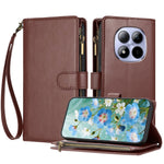 For Xiaomi Redmi Note 15 Pro 4G (Global) Leather Case Zipper Wallet Stand Shockproof Phone Cover with Wrist Strap