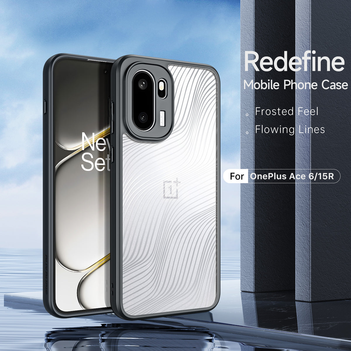 DUX DUCIS Aimo Series TPU+PC-mat, skridsikkert mobilcover til OnePlus Ace 6 5G / OnePlus Ace 6T 5G / OnePlus 15R 5G (REACH-certificering)