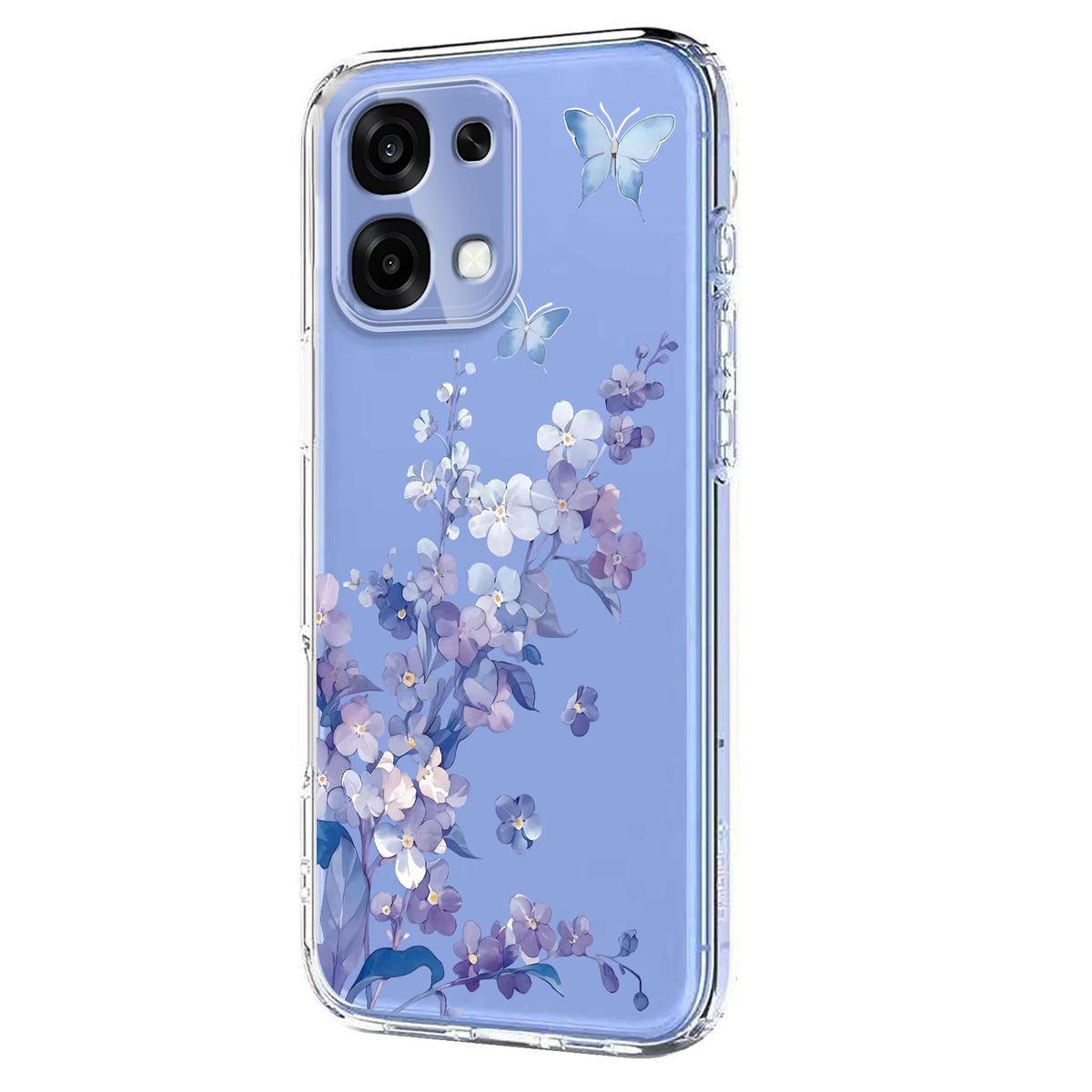 For Oppo A6 Pro 5G Case Butterfly Floral Pattern Printing TPU Phone Back Cover