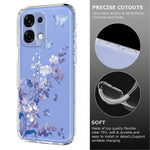 For Oppo A6 Pro 5G Case Butterfly Floral Pattern Printing TPU Phone Back Cover