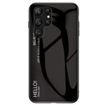 For Samsung Galaxy S23 Ultra Shockproof Case Gradient Color Tempered Glass Phone Case Hard PC Soft TPU Back Cover