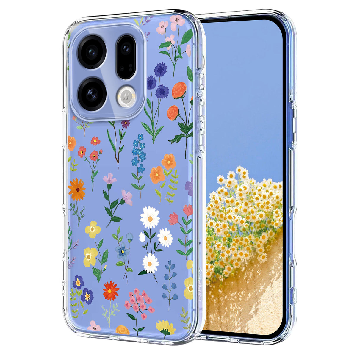 For Oppo Find X9 5G Case Butterfly Floral Pattern Printing TPU Phone Back Cover