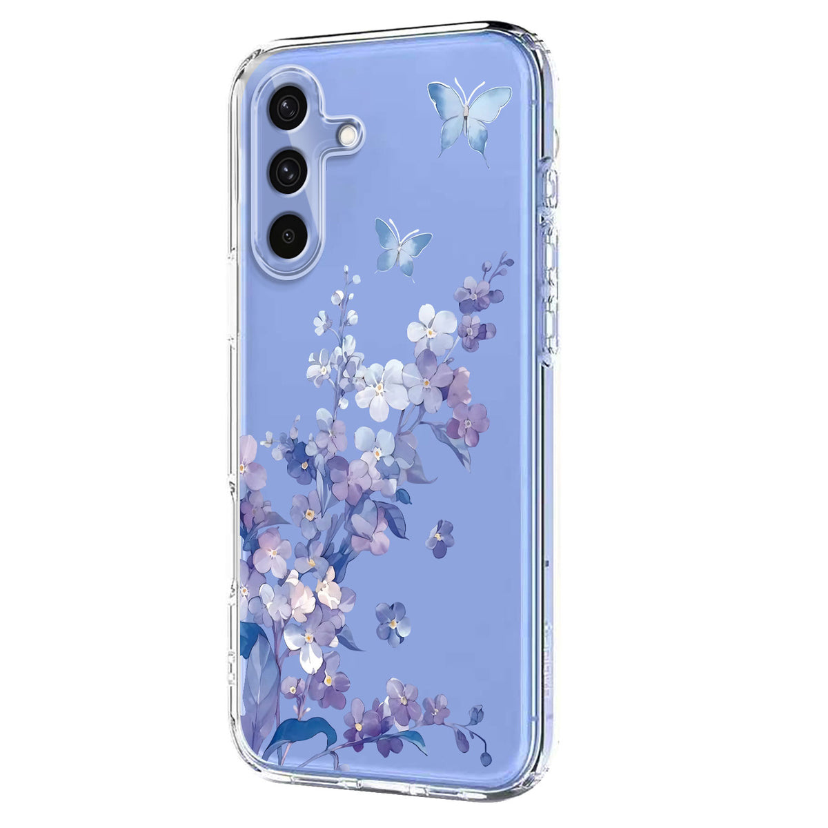 Til Samsung Galaxy A37 5G Cover Butterfly Blomster Mønster Printet TPU Telefon Bagcover