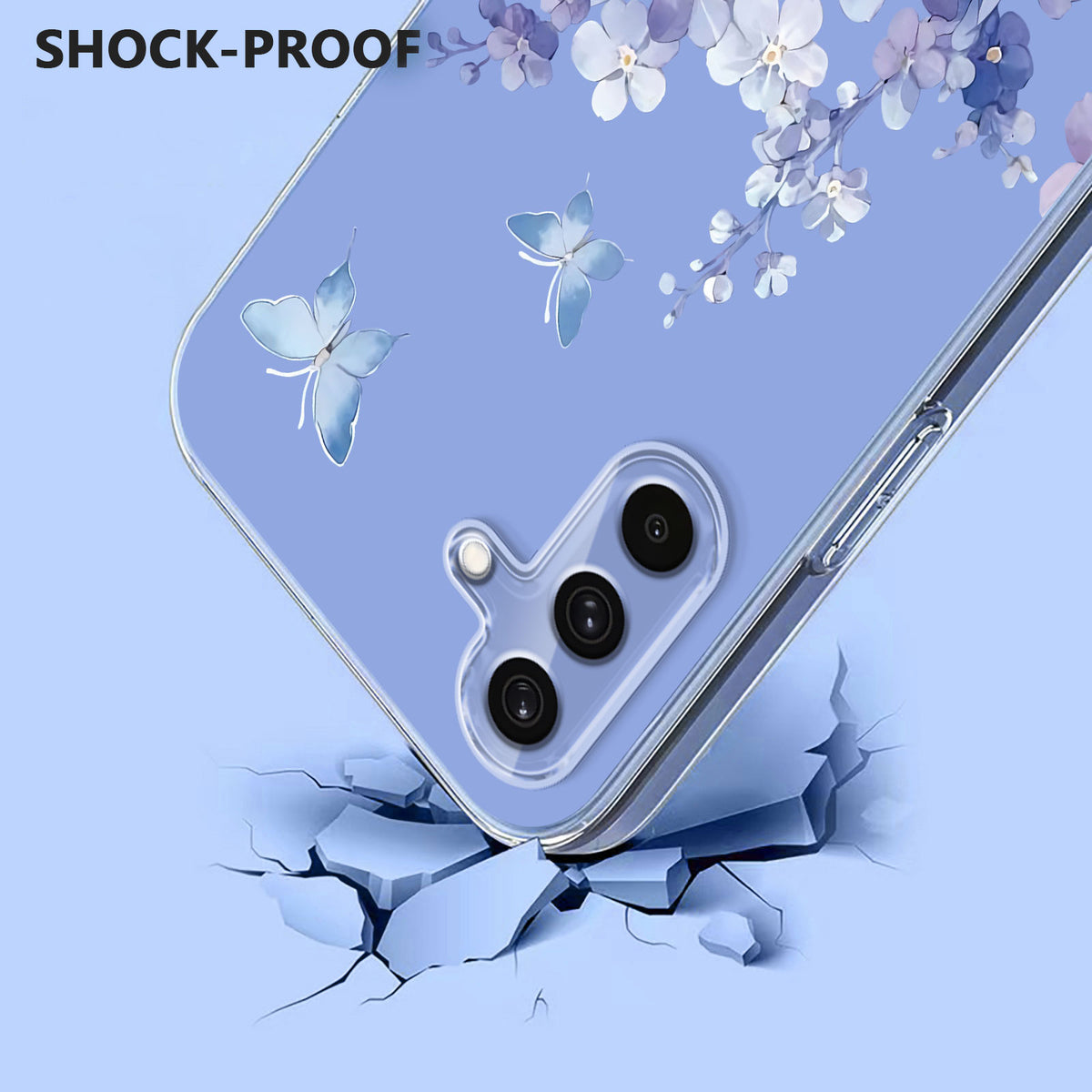 Til Samsung Galaxy A37 5G Cover Butterfly Blomster Mønster Printet TPU Telefon Bagcover