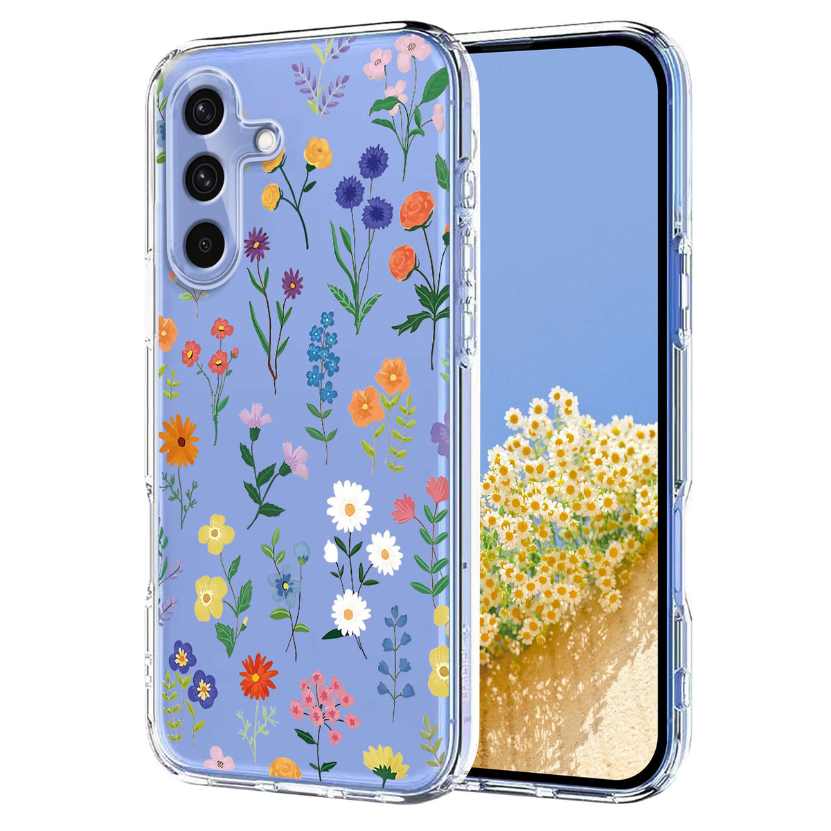 Til Samsung Galaxy A37 5G Cover Butterfly Blomster Mønster Printet TPU Telefon Bagcover