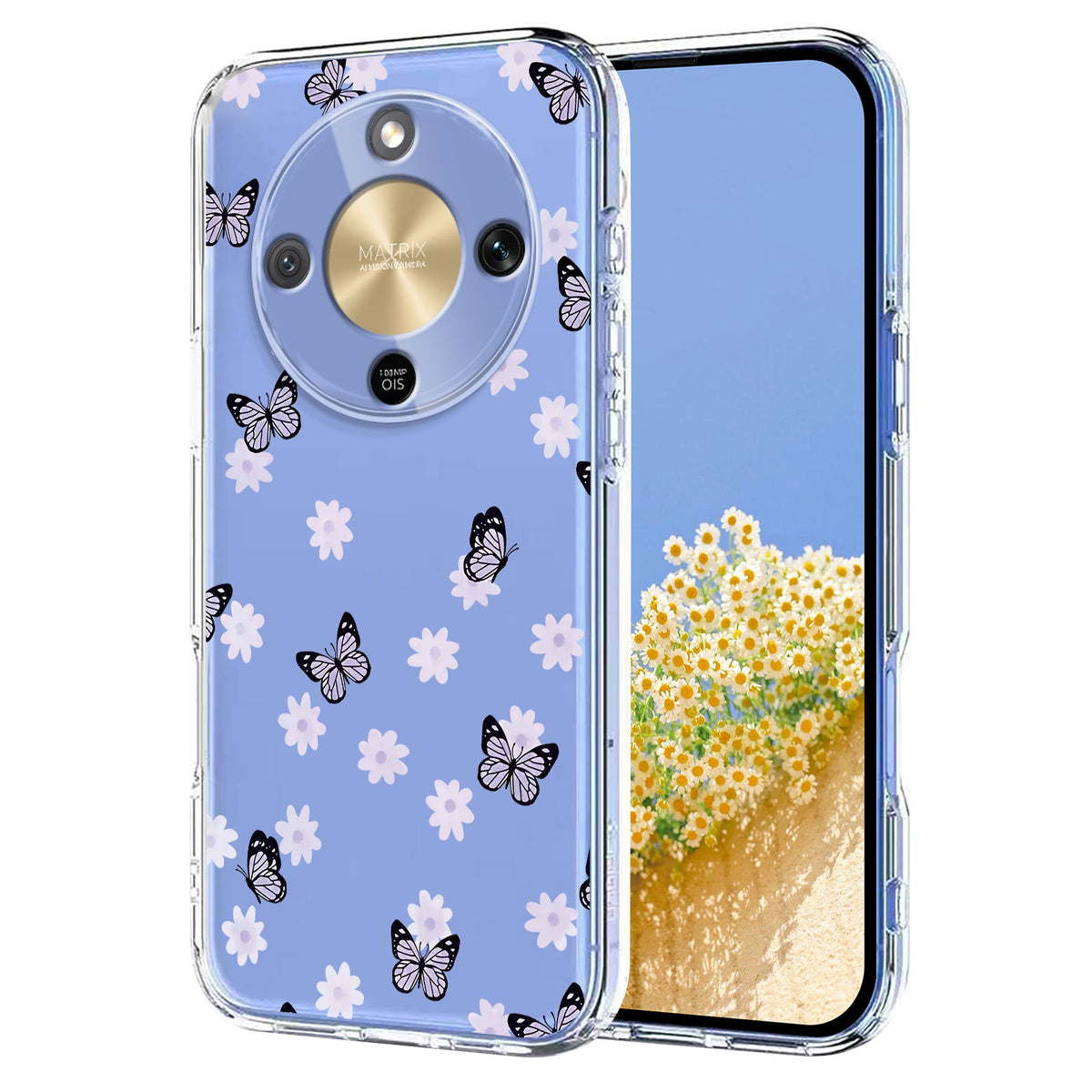 For Honor Magic8 Lite 5G / X9d 5G / X70 5G Case Butterfly Floral Pattern Printing TPU Phone Back Cover