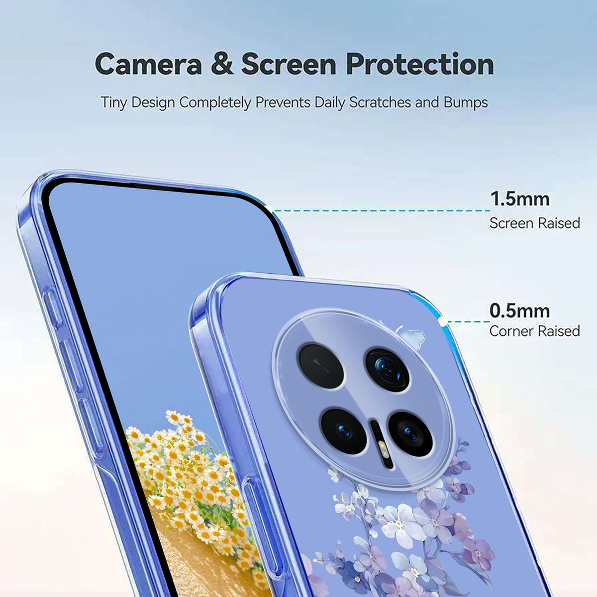 For Honor Magic8 Pro 5G Case Butterfly Floral Pattern Printing TPU Phone Back Cover