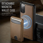 JEEHOOD For Samsung Galaxy S20 FE Case  J10 Magnetic Case Leather Back Phone Cover with Detachable Card Holder Kickstand