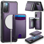 JEEHOOD For Samsung Galaxy S20 FE Case  J10 Magnetic Case Leather Back Phone Cover with Detachable Card Holder Kickstand