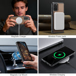 JEEHOOD cover til Samsung Galaxy S20 Plus 4G J10, magnetisk lædercover med aftagelig kortholder og støtte