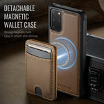 JEEHOOD cover til Samsung Galaxy S20 Plus 4G J10, magnetisk lædercover med aftagelig kortholder og støtte