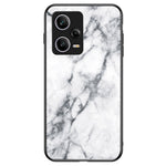 Xiaomi Redmi Note 12 Pro 5G Marmormönster Tryck mobilskal Hårt Härdat Glas + PC Baksida TPU Stötfångare Stötdämpande Skyddsfodral